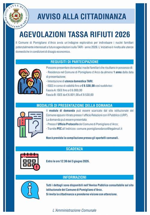 AGEVOLAZIONI TASSA RIFIUTI 2026