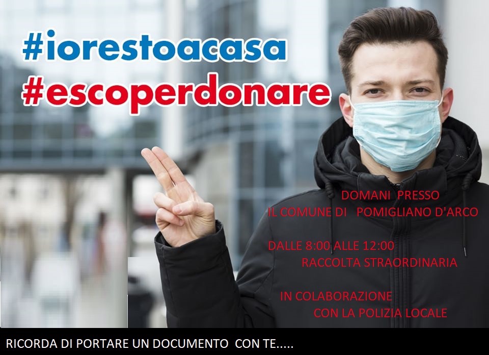 IO RESTO A CASA ESCO PER DONARE