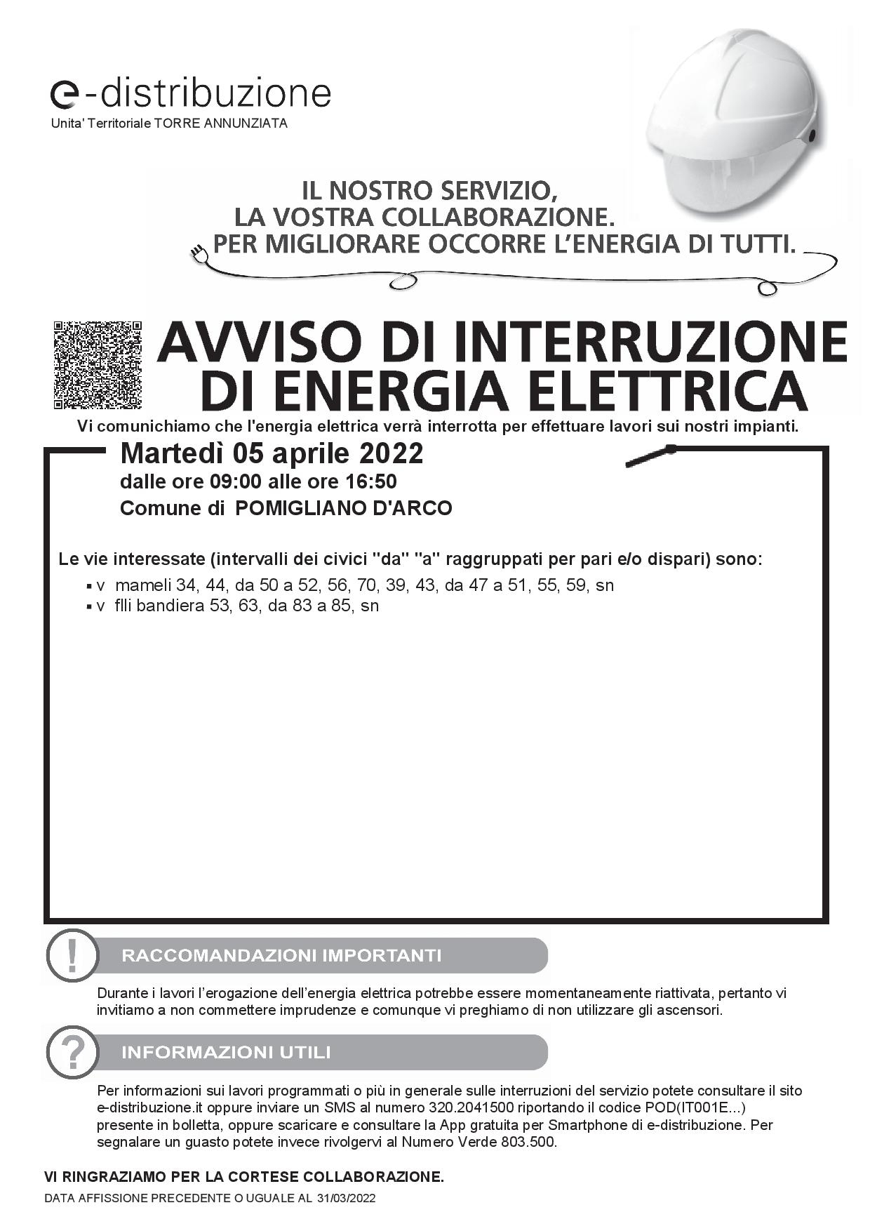 Avviso ENEL 05.04.2022